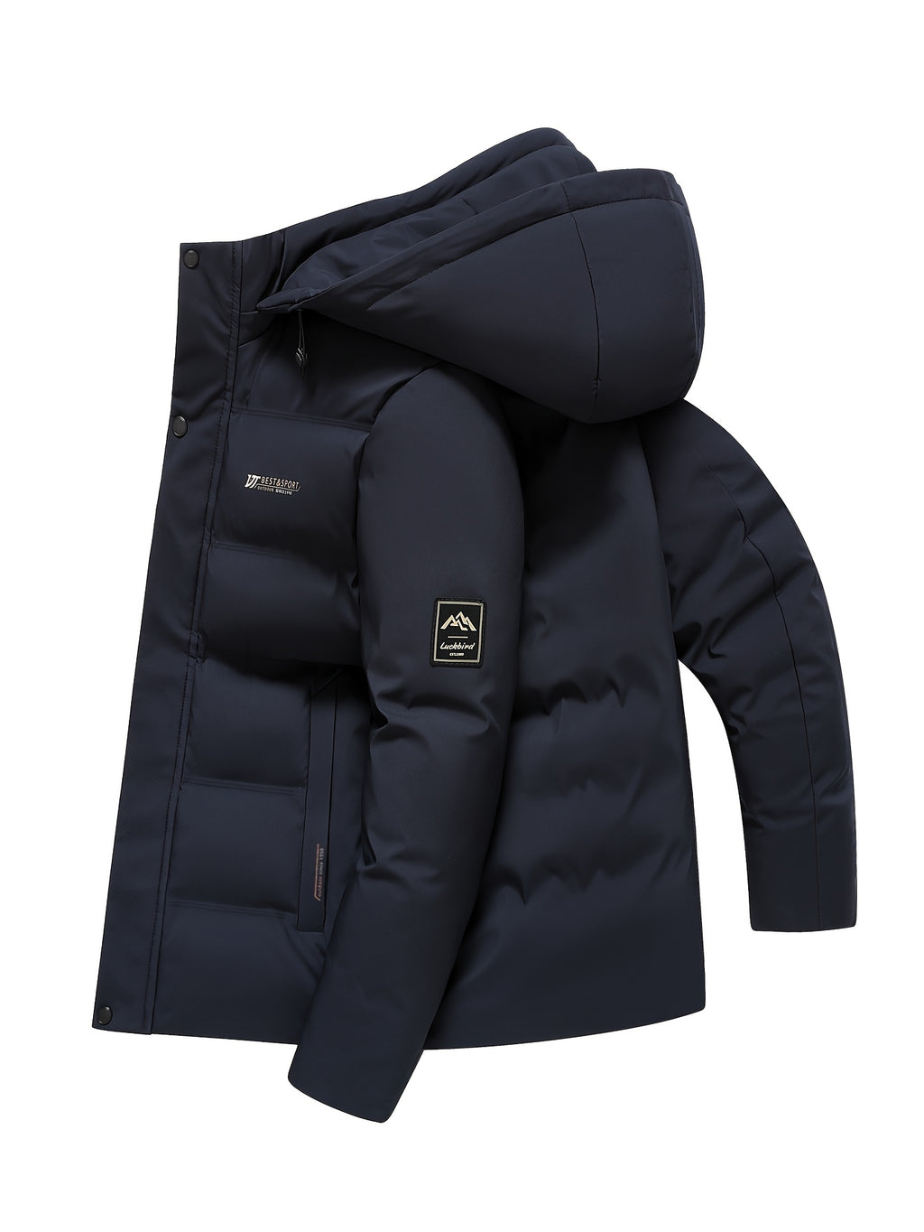 Veste pour homme, coupe-vent, à capuche, rouge
