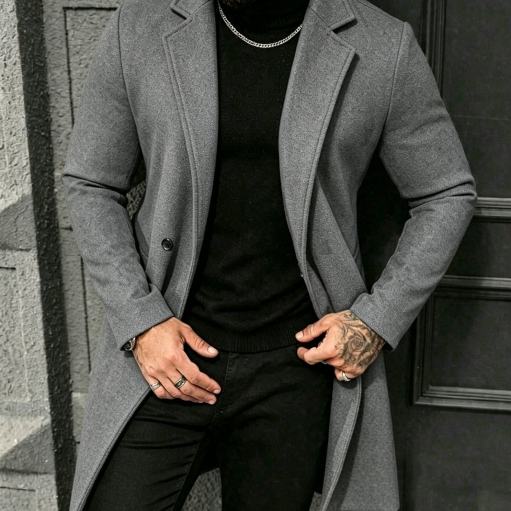 Trench, à revers, modele 4, coloris gris foncé
