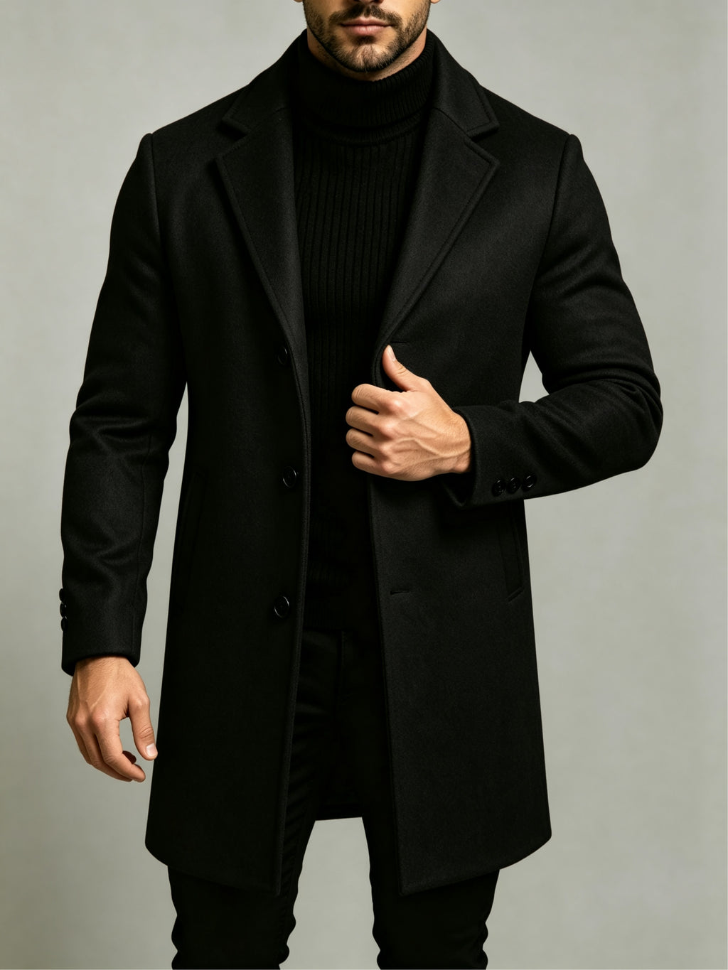 Trench pour homme, à revers, modele 9