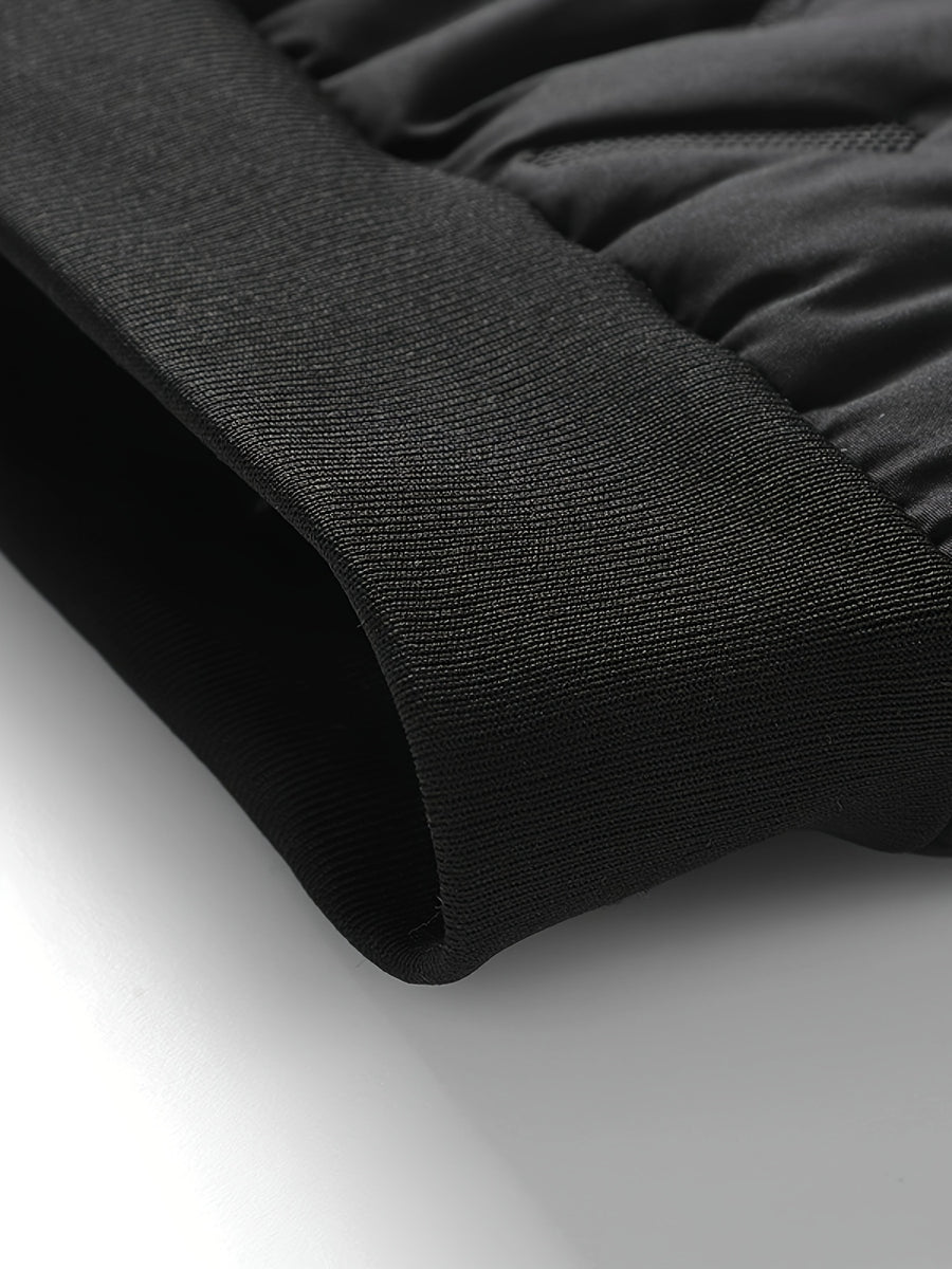 Veste matelassée, coupe-vent, à capuche, café, détail du vêtement
