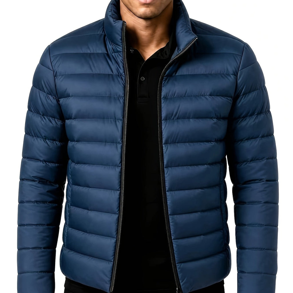 Veste, à col montant, marron 2, coloris couleur marine