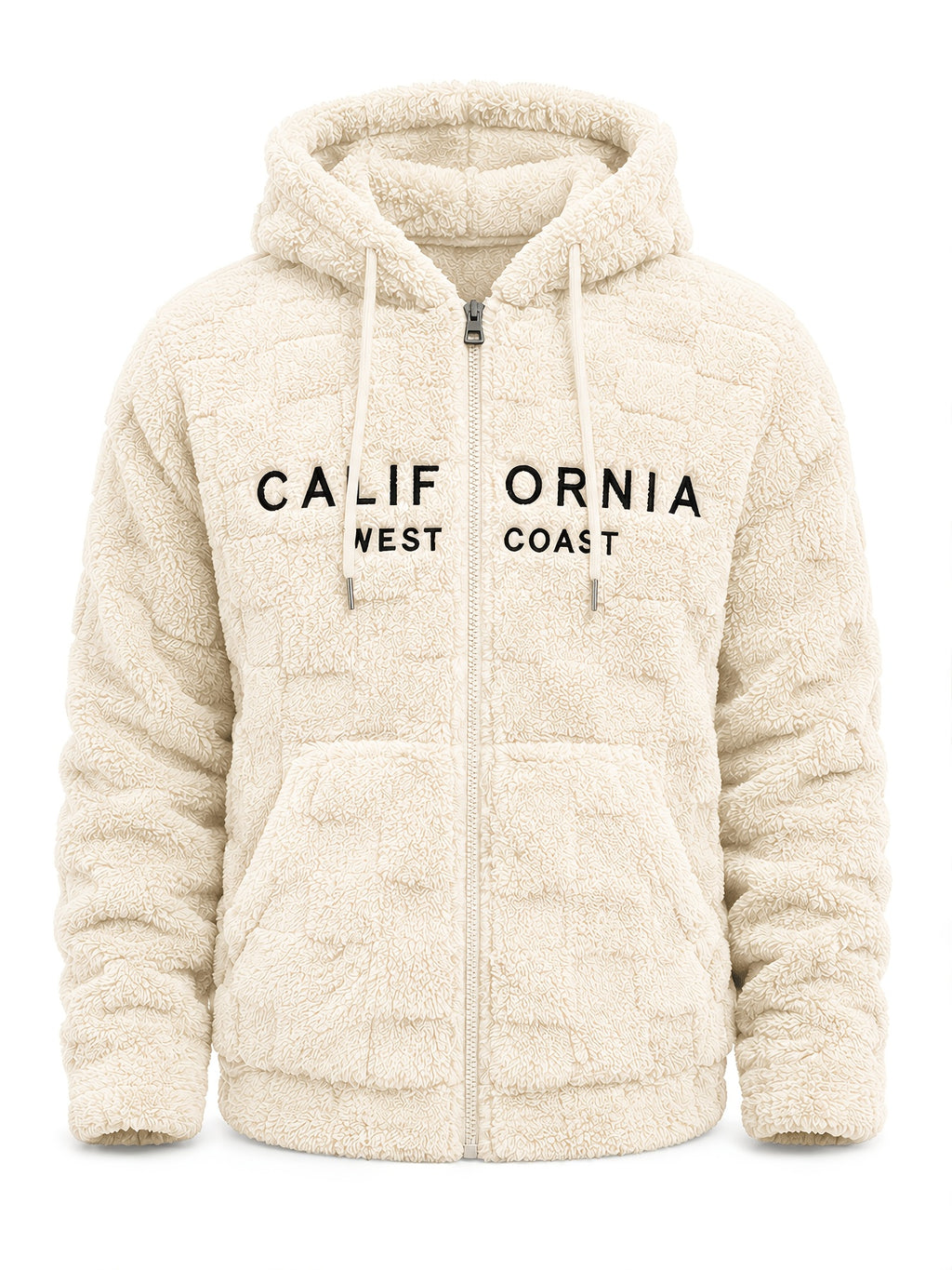 Veste matelassée pour homme, polaire, à capuche, vert clair