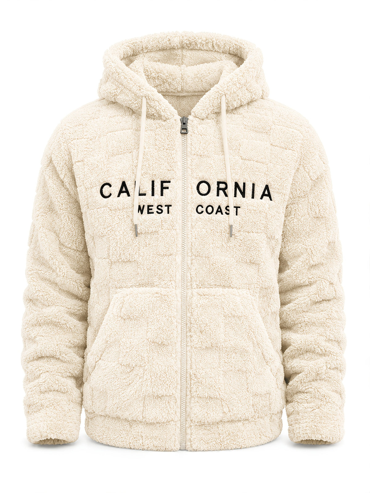 Veste matelassée pour homme, polaire, à capuche, vert clair
