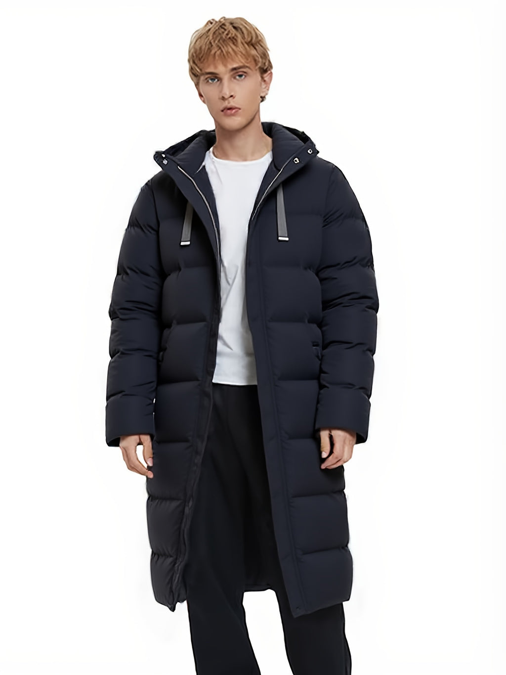 Manteau pour homme, à capuche, vert fougère
