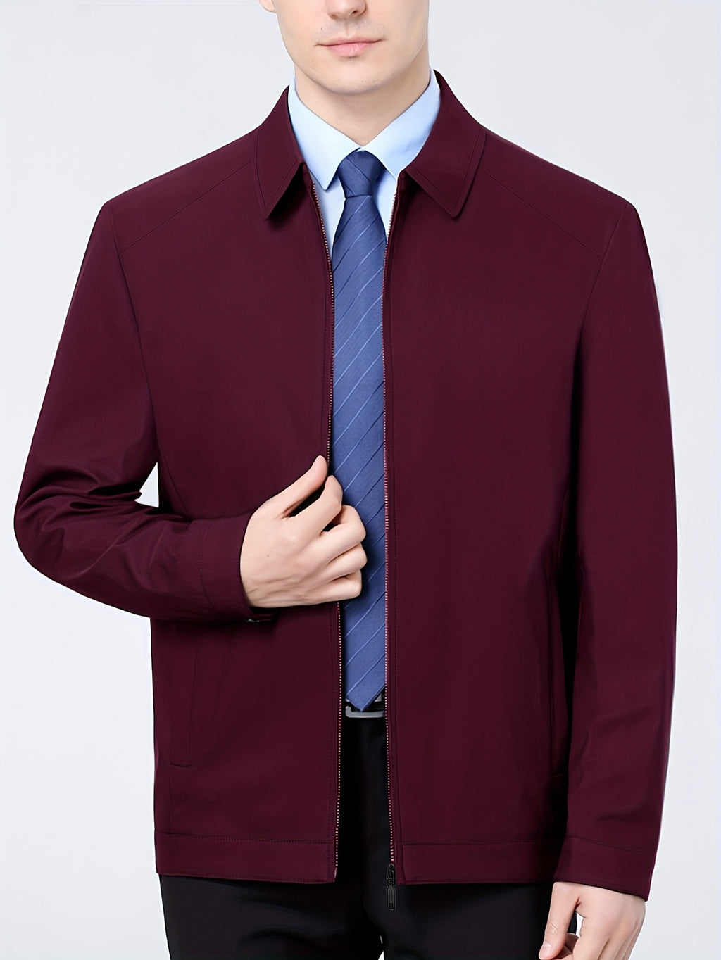 Veste, à revers, gris, photo 12