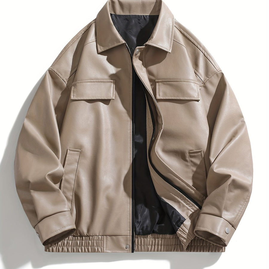 Veste, à revers, kaki, coloris kaki