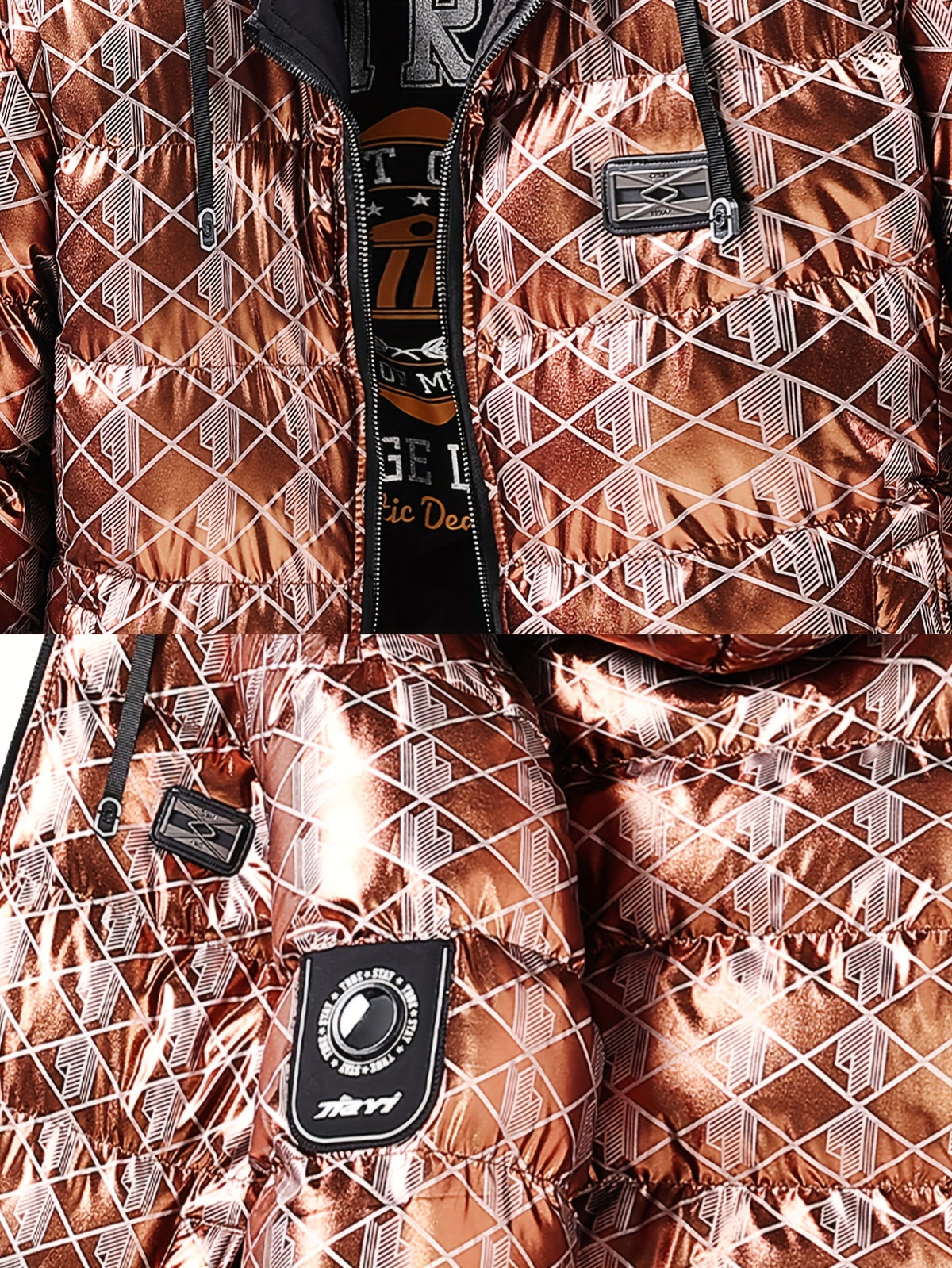 Veste pour homme, à rayures, à capuche