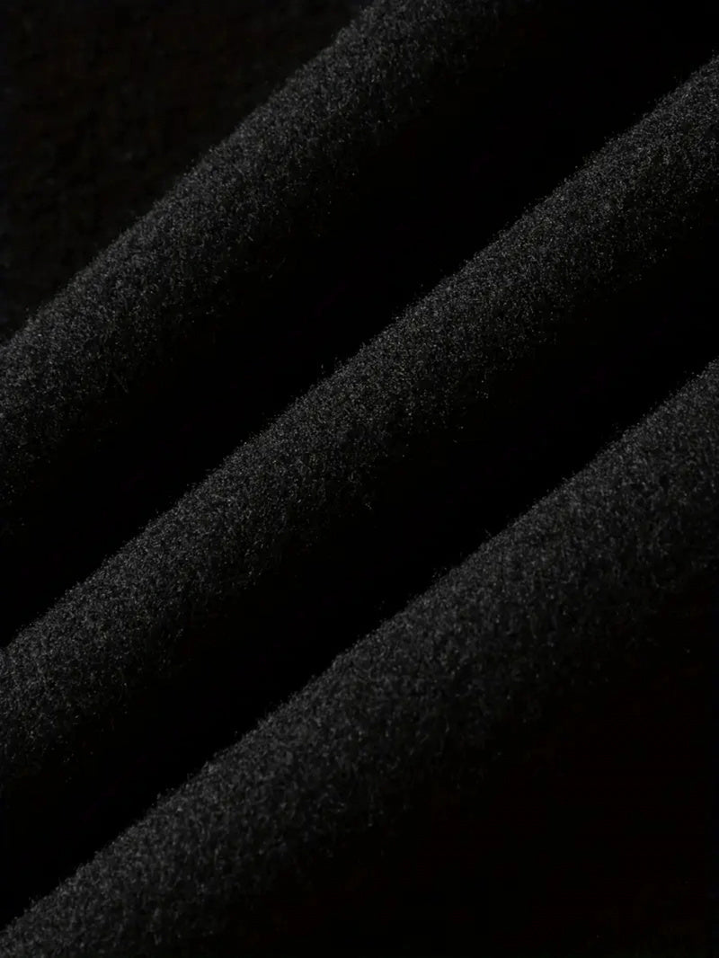 Manteau pour homme, à revers, noir