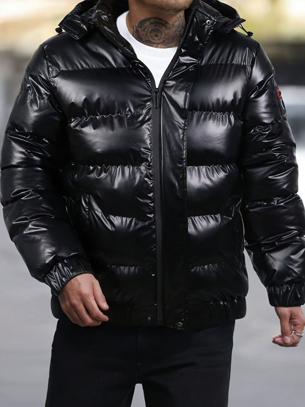 Veste pour homme, capuche amovible, modele 3