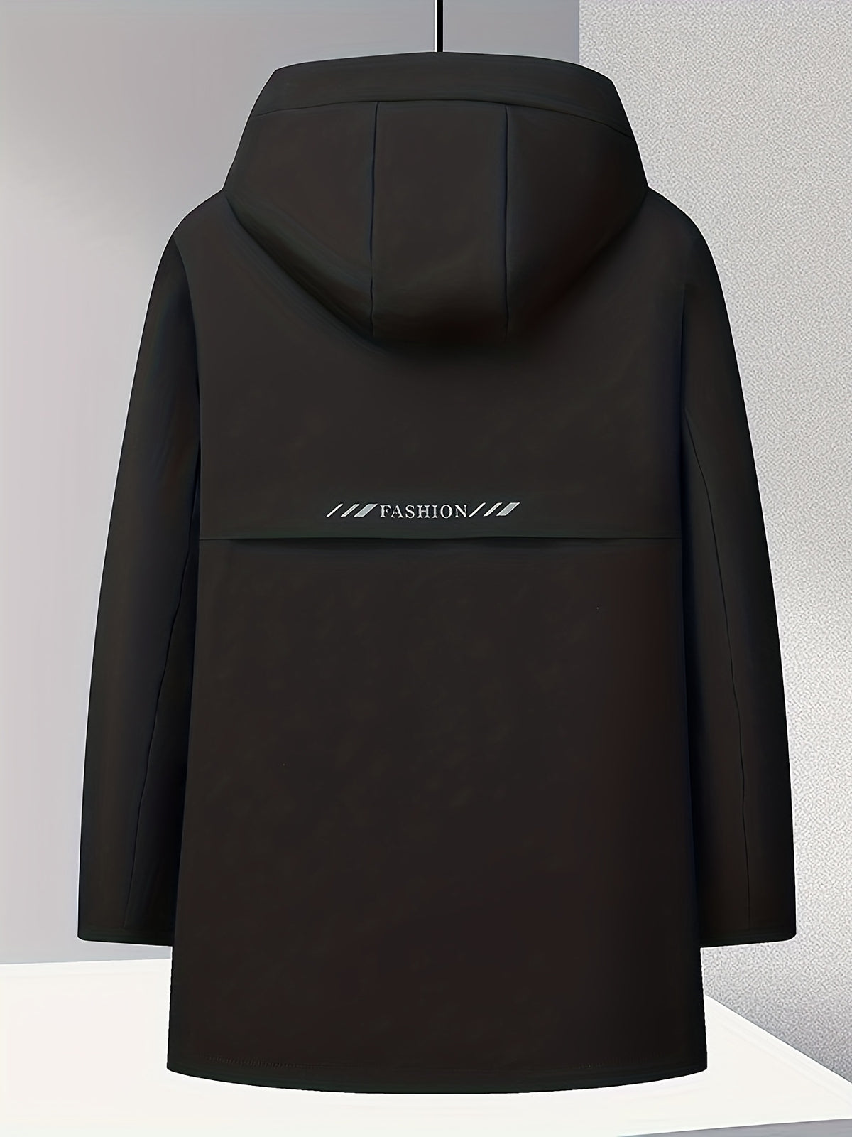 Veste long pour homme, à capuche, crevette verte