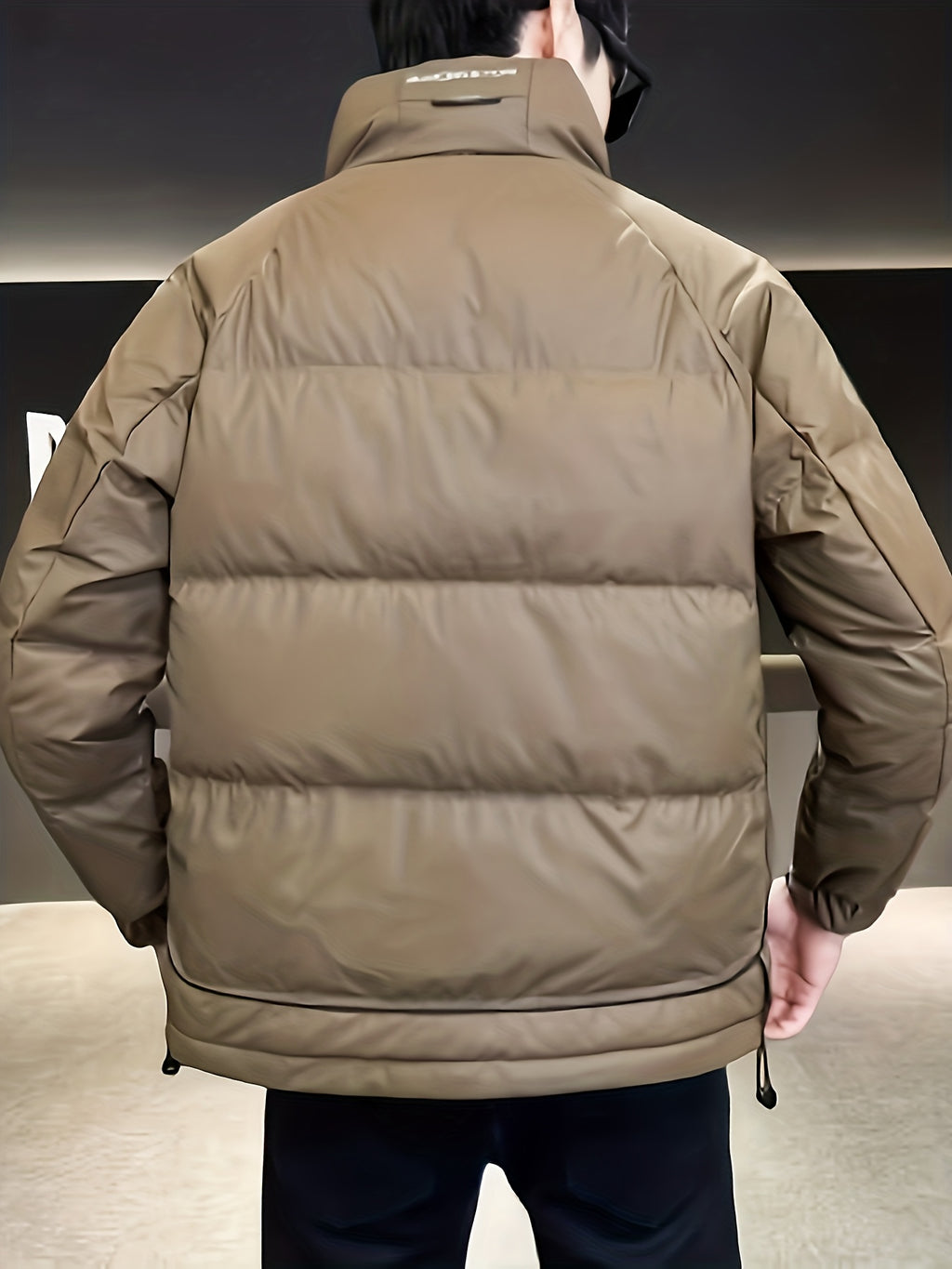 Manteau pour homme, à col montant, col montant