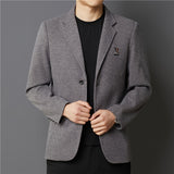 Veste, à revers, gris foncé