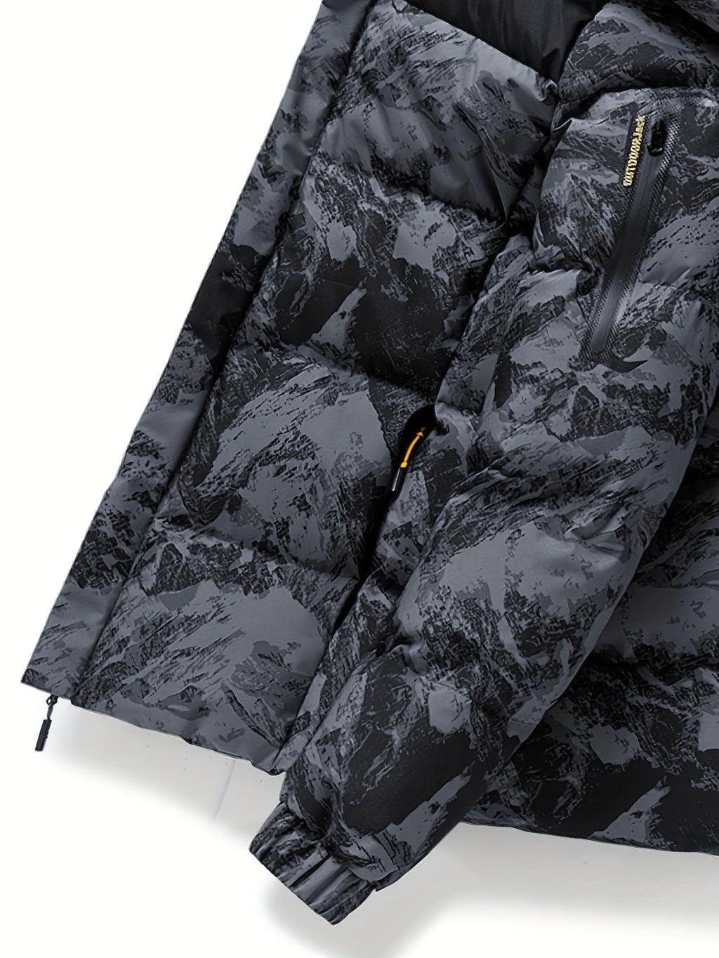 Veste pour homme, coupe-vent, à capuche, gris foncé