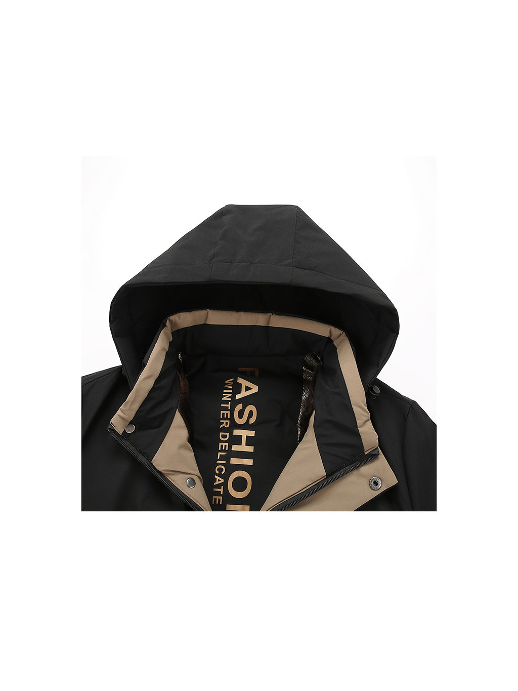Parka matelassée pour homme, capuche amovible