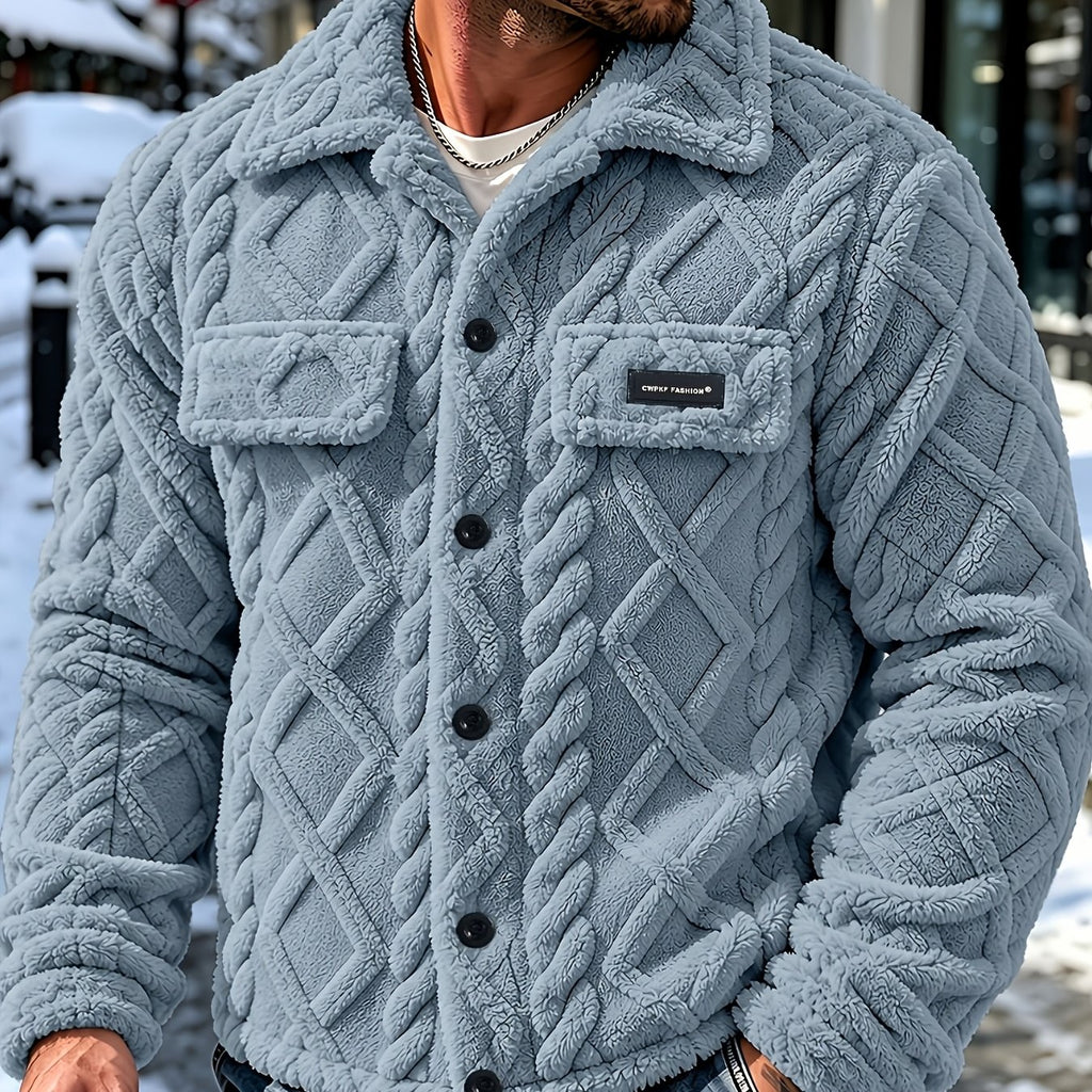 Veste, à col montant, bleu brume, coloris bleu brume