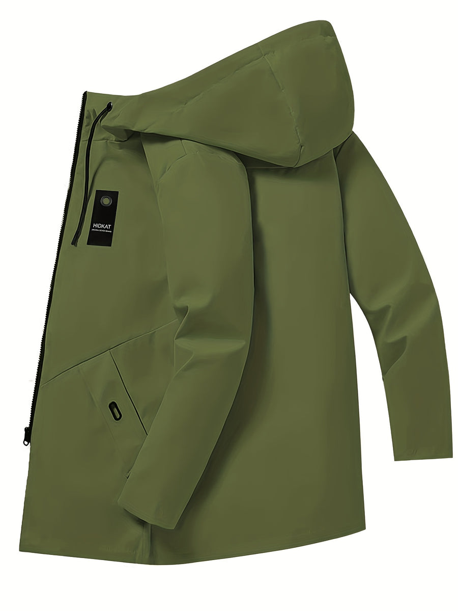 Trench long, à capuche, vert, photo 7
