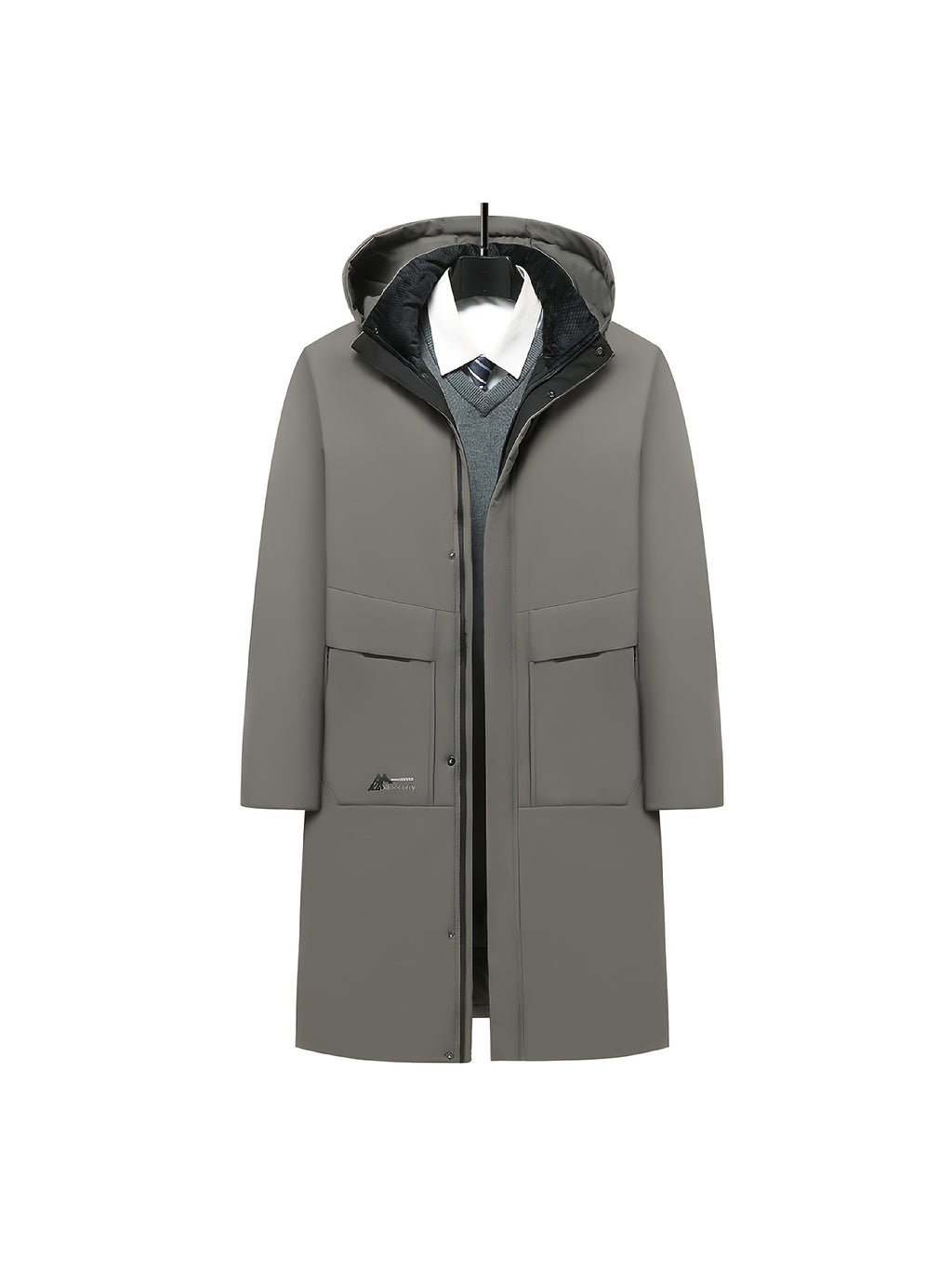 Manteau pour homme, à capuche, rouge