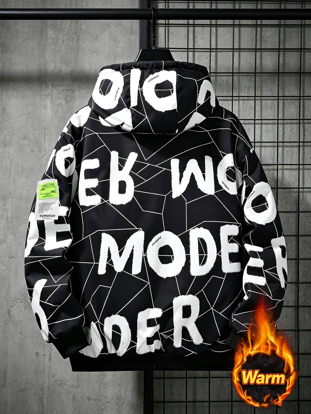 Veste matelassée pour homme, réversible, à capuche, noir