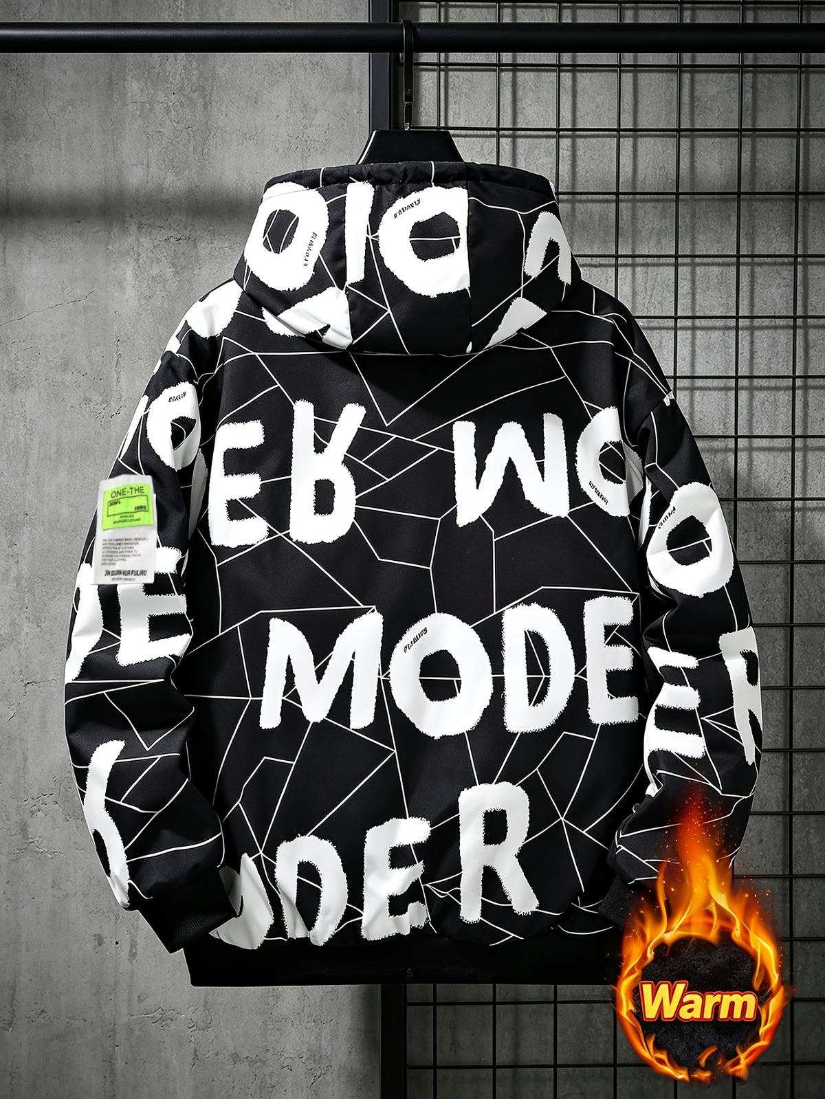 Veste matelassée pour homme, réversible, à capuche, noir