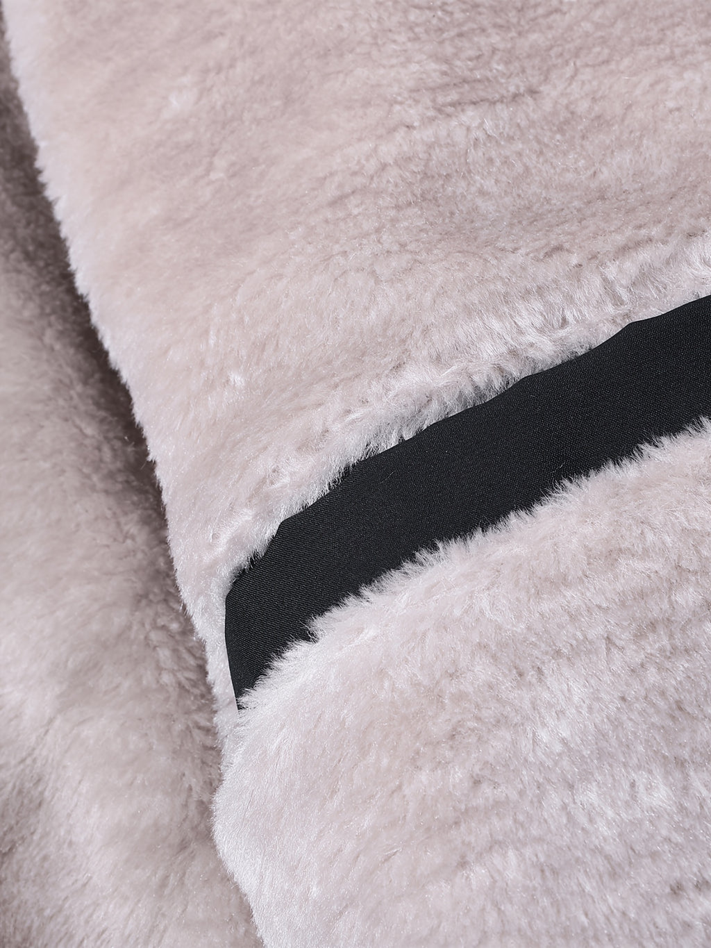 Veste en fausse fourrure pour homme, polaire, à capuche, noir
