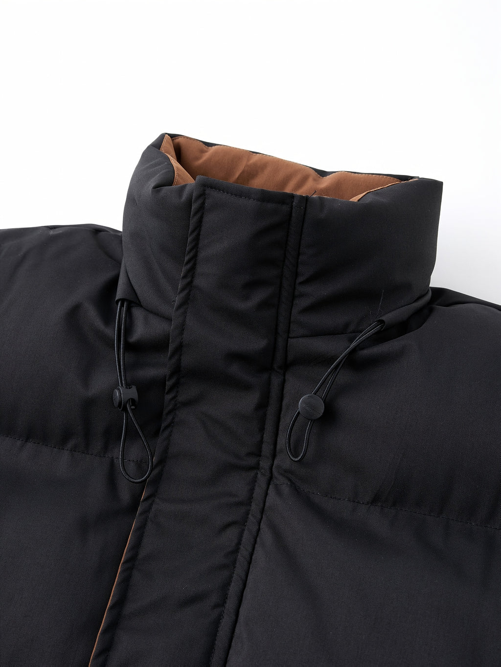 Veste pour homme, coupe-vent, à col montant, noir