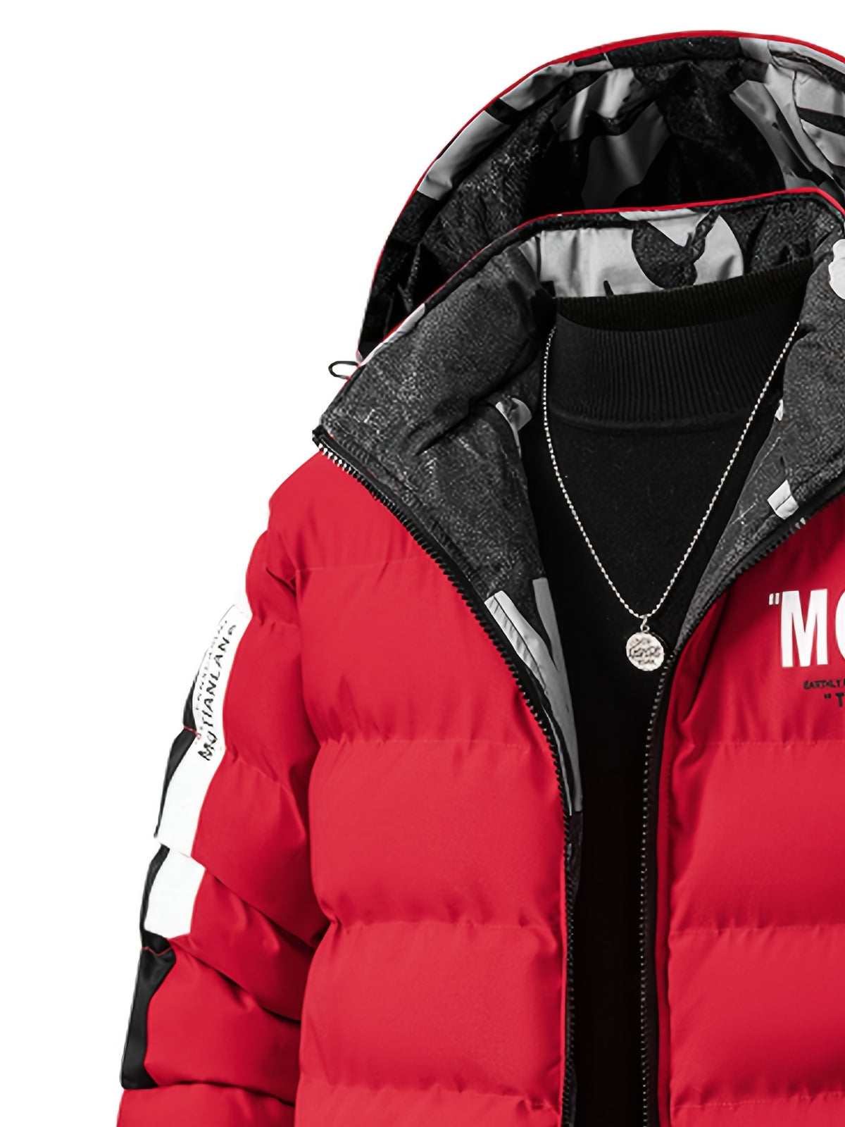 Manteau matelassé pour homme, réversible, à capuche