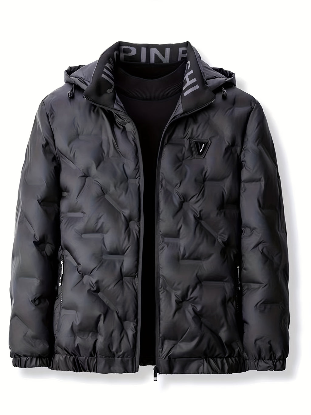 Veste matelassée pour homme, coupe-vent, à capuche, vert clair