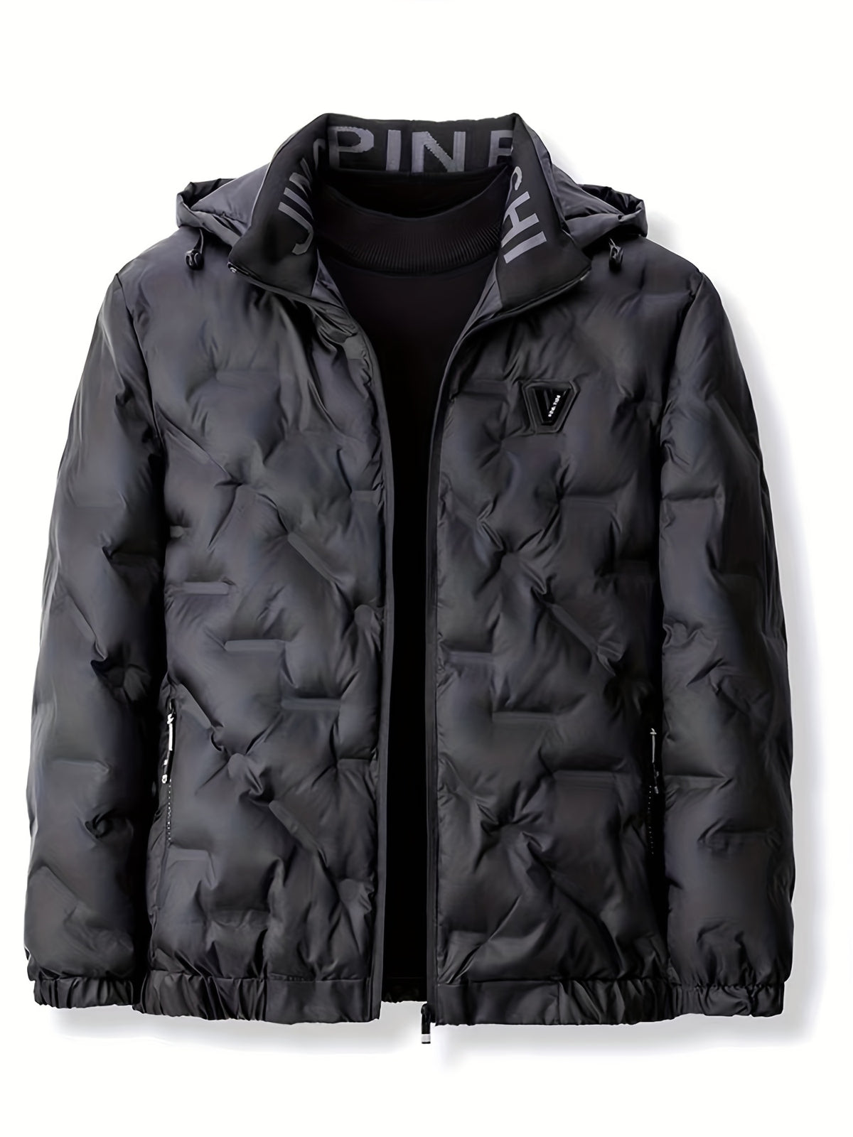 Veste matelassée pour homme, coupe-vent, à capuche, vert clair