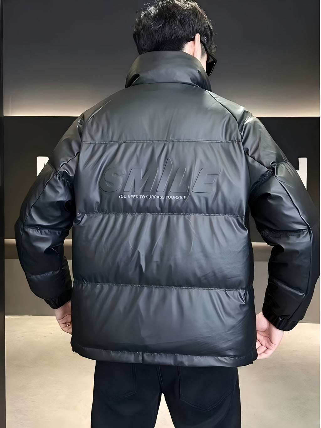 Veste pour homme, à col montant, col montant
