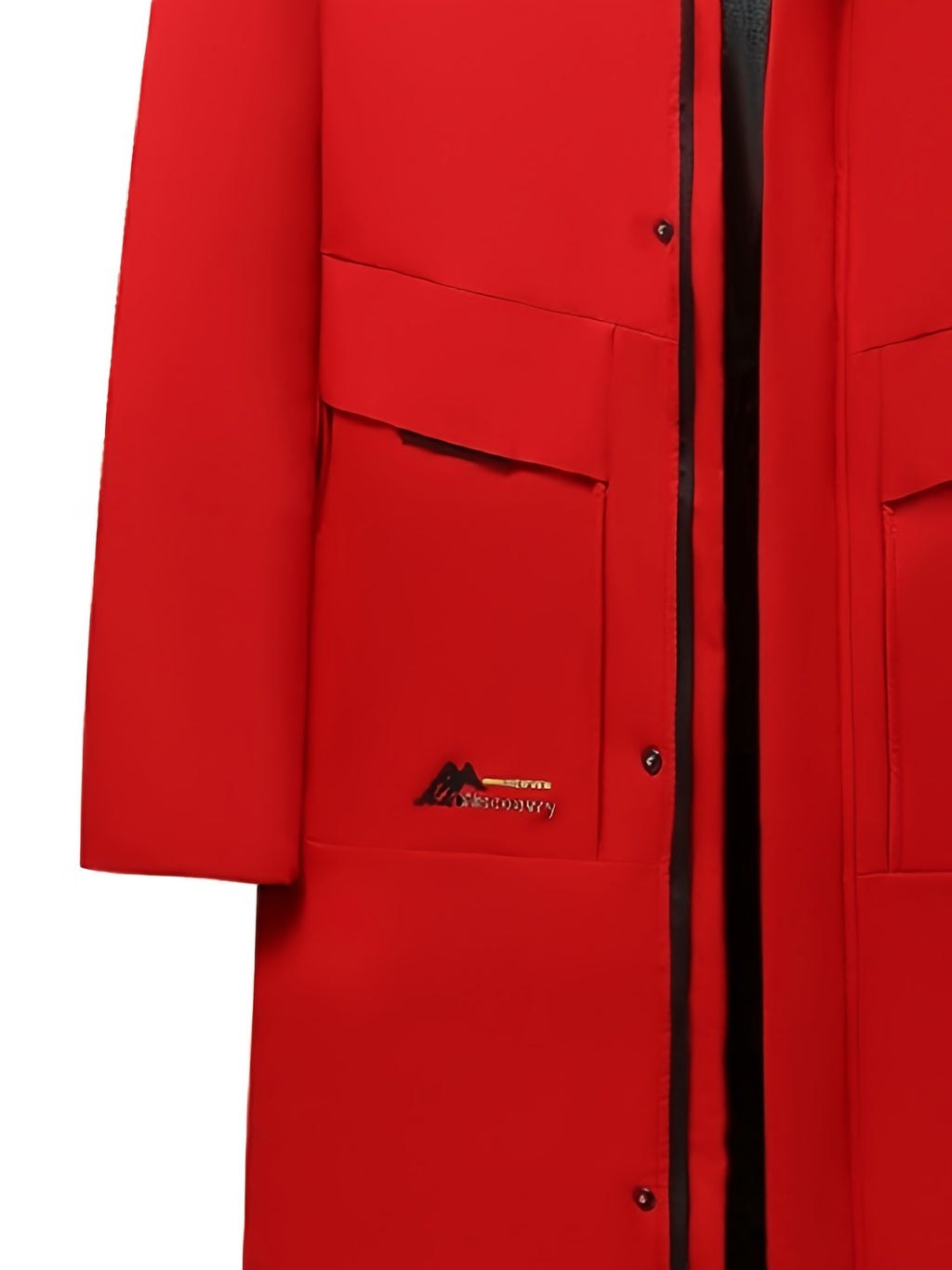 Manteau pour homme, à capuche, rouge