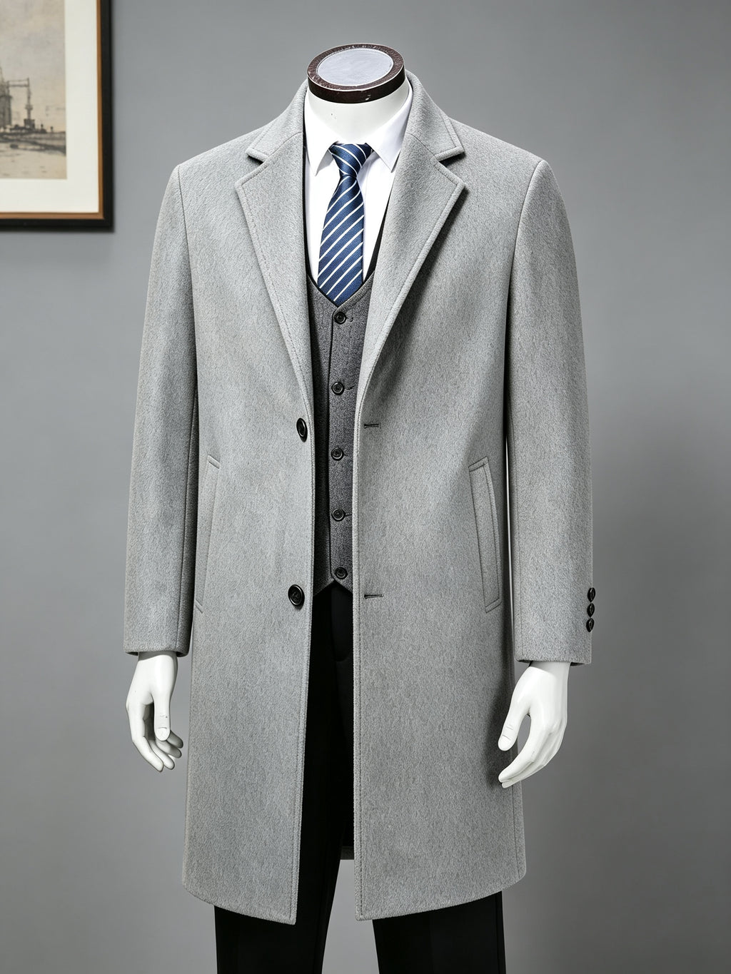 Trench pour homme, à revers, modele 9