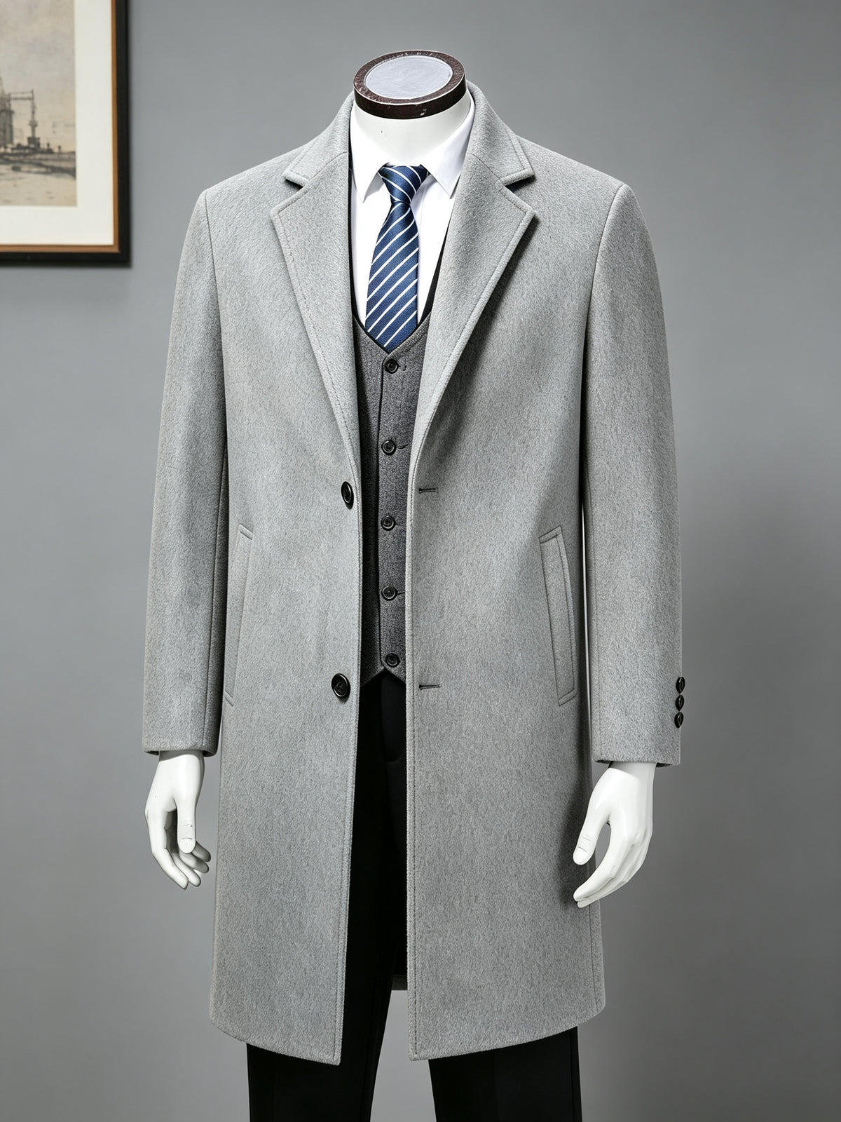 Trench pour homme, à revers, modele 9