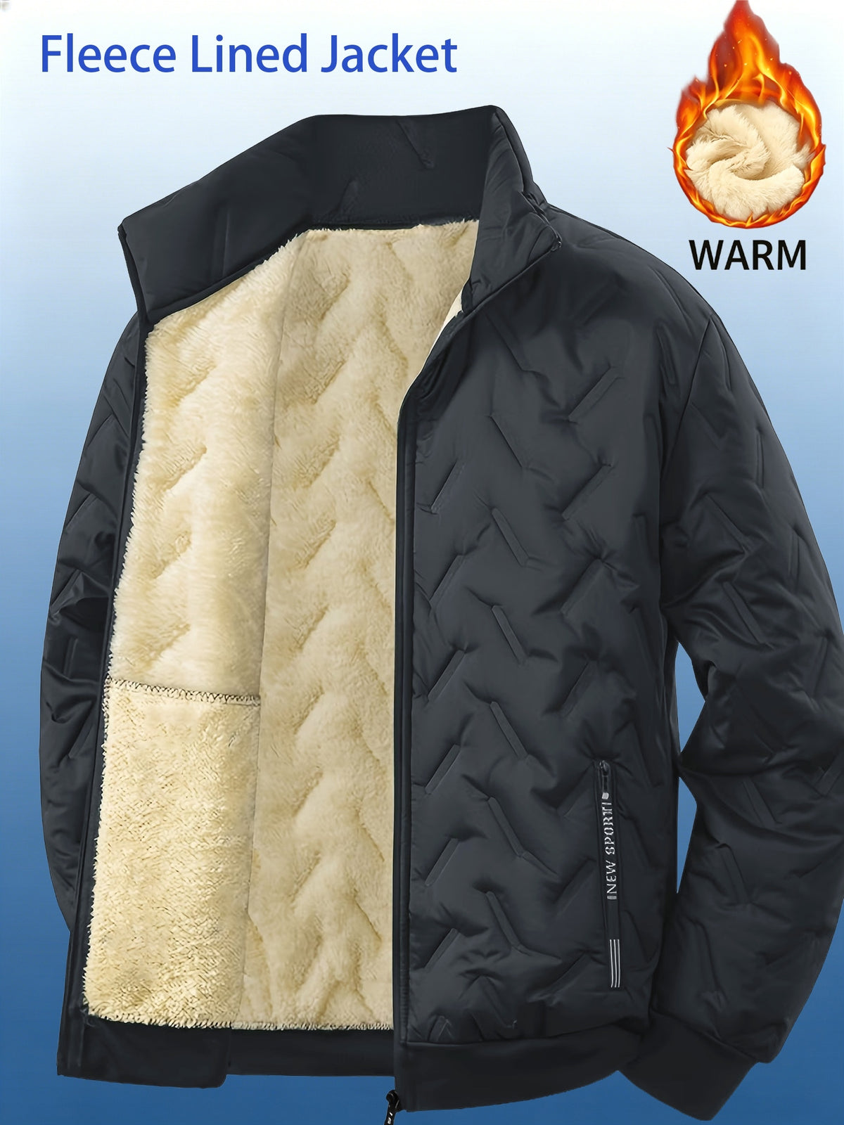 Veste pour homme, coupe-vent, à col montant, modele 3