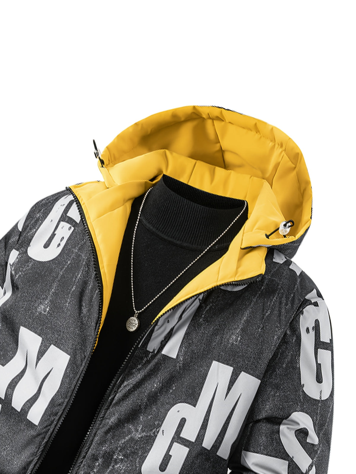 Manteau matelassé pour homme, réversible, à capuche