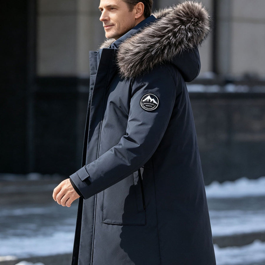 Parka matelassée, à capuche, coloris gris