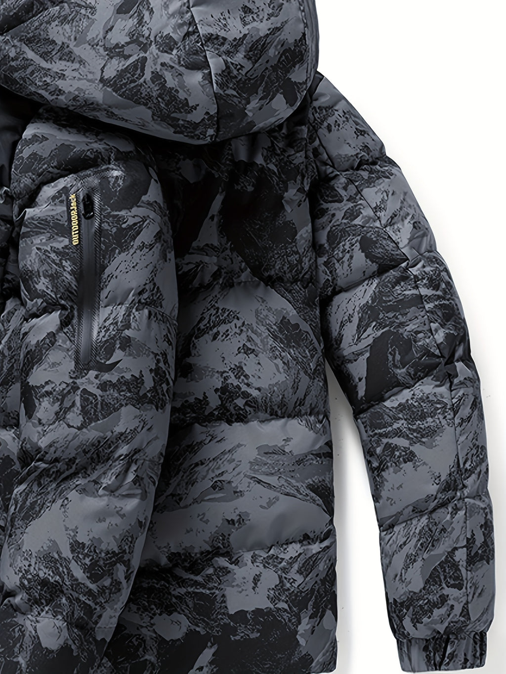 Veste pour homme, coupe-vent, à capuche, gris foncé