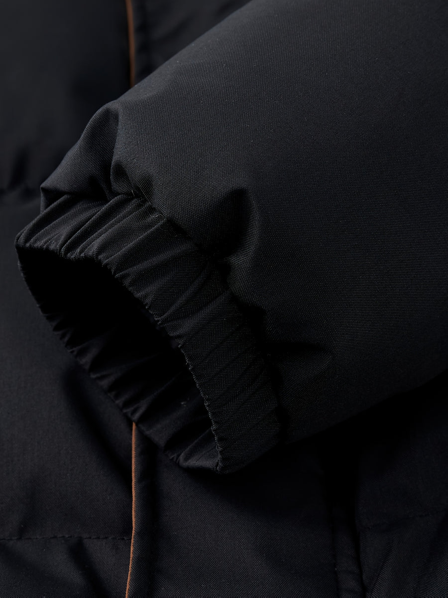 Veste, coupe-vent, à col montant, noir, détail du vêtement
