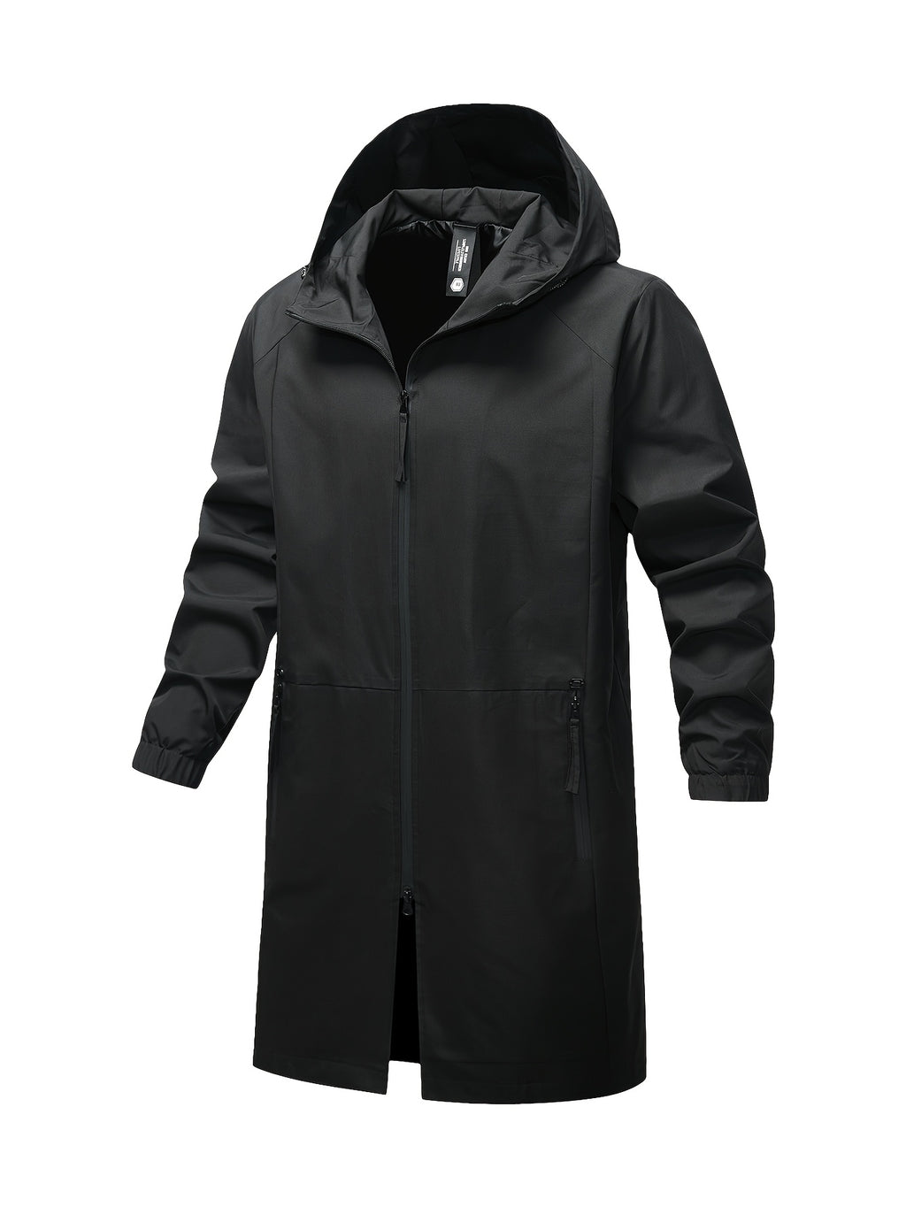 Veste pour homme, grandes tailles, à capuche, col montant