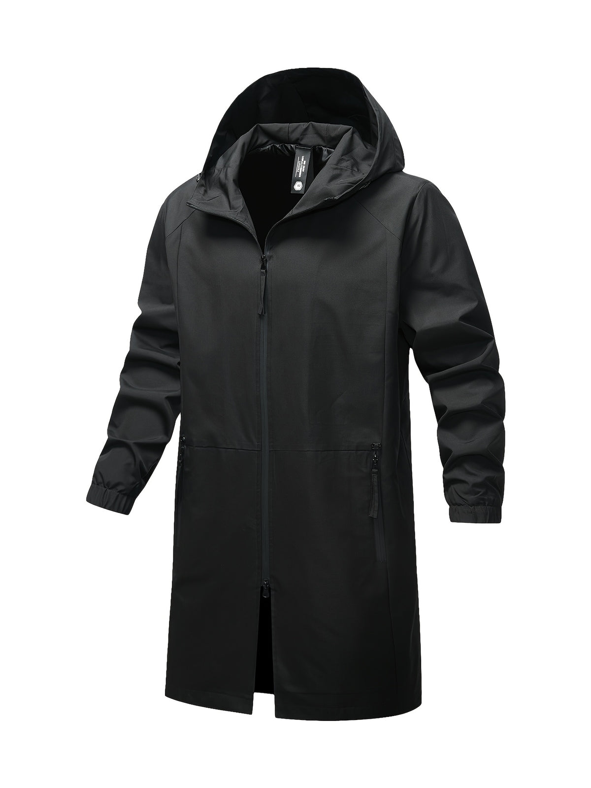 Veste pour homme, grandes tailles, à capuche, col montant
