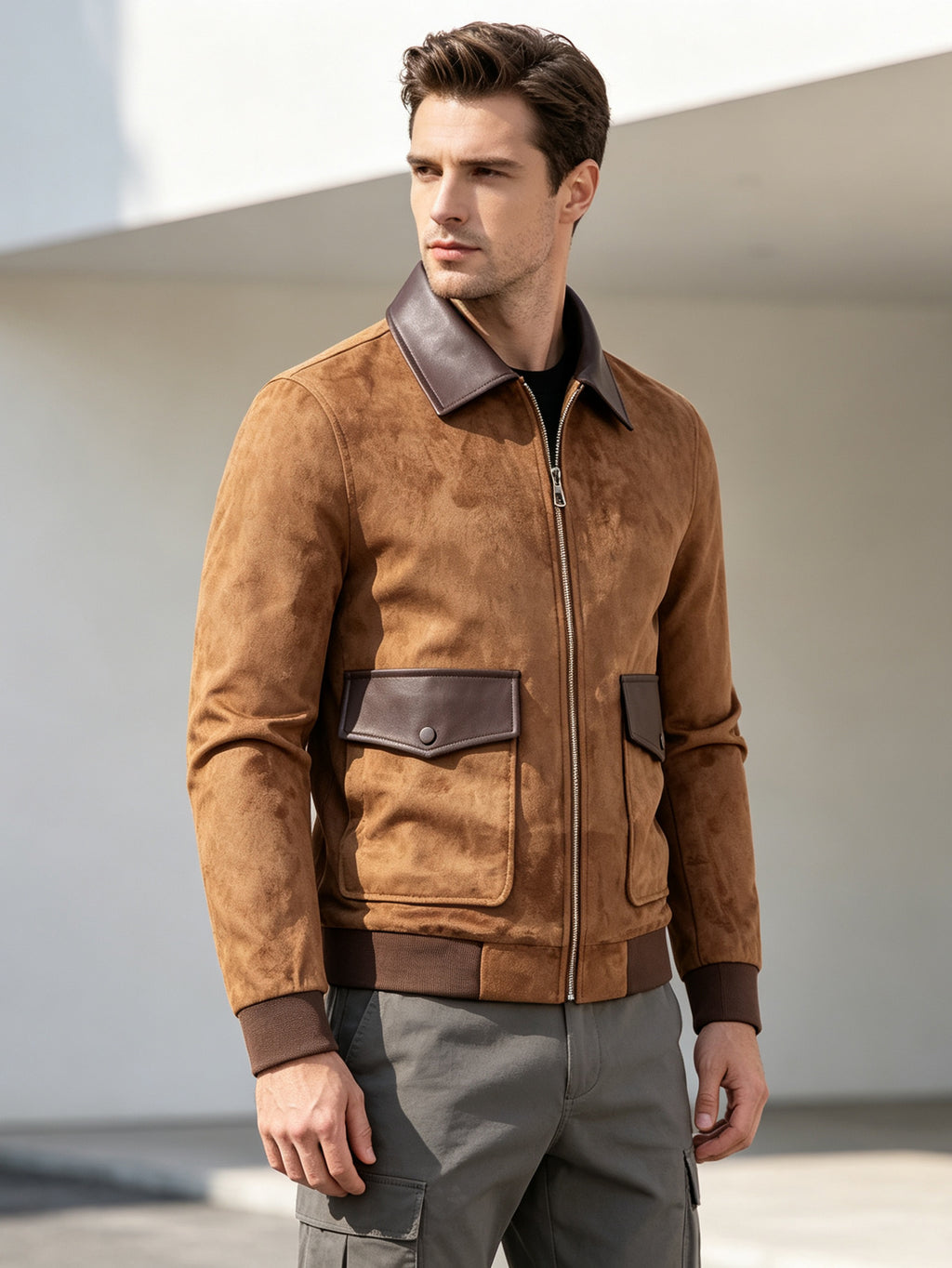 Blouson, à revers, détail du vêtement