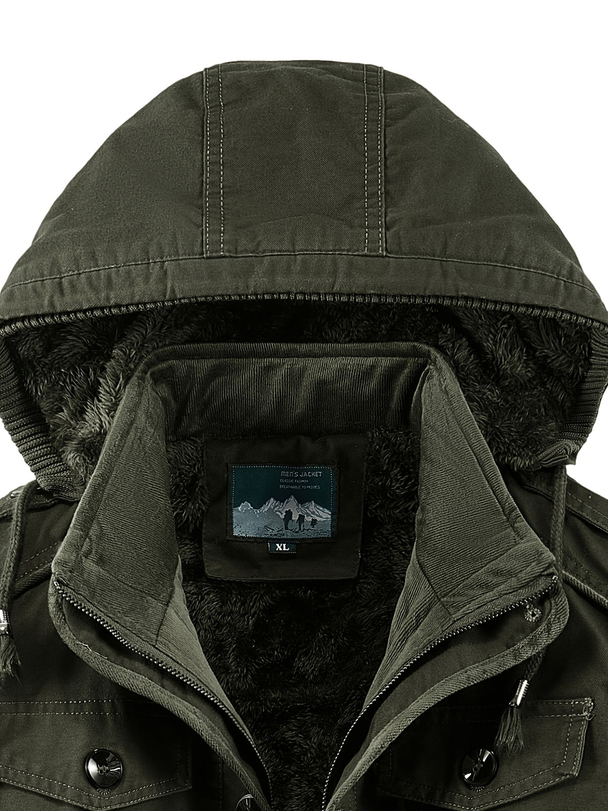 Veste pour homme, polaire, à capuche, vert océan