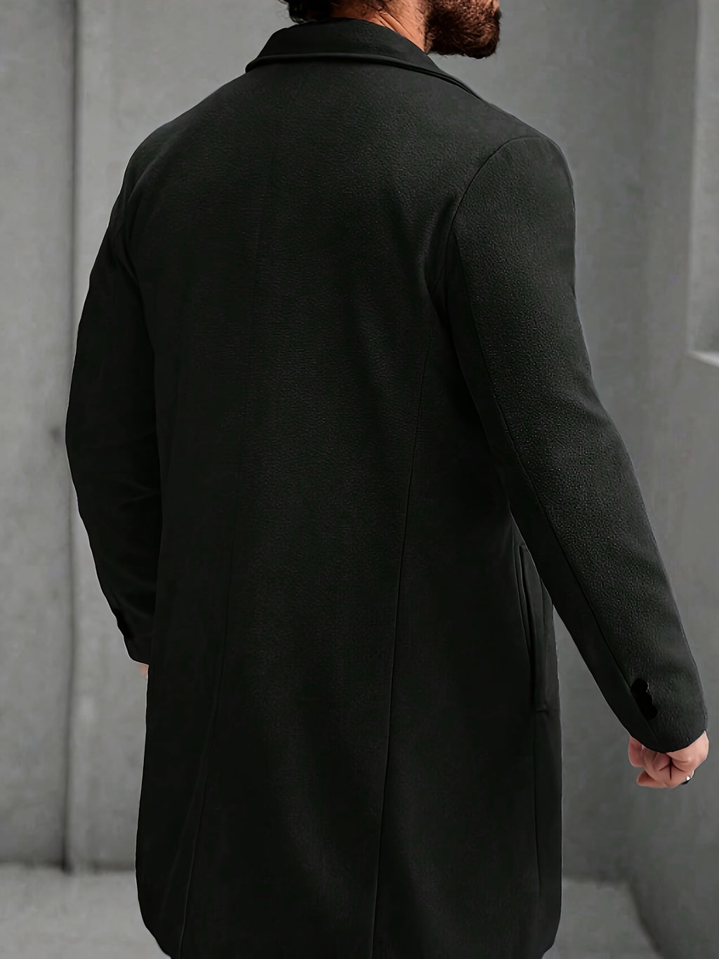 Trench pour homme, coupe-vent, à revers