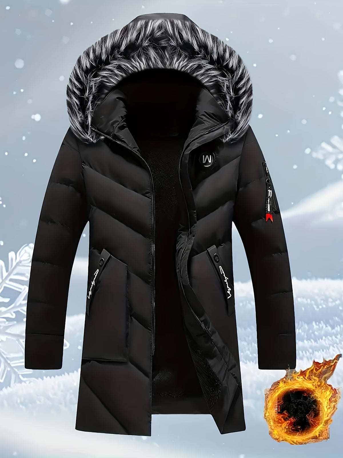 Veste pour homme, capuche amovible, modele 2