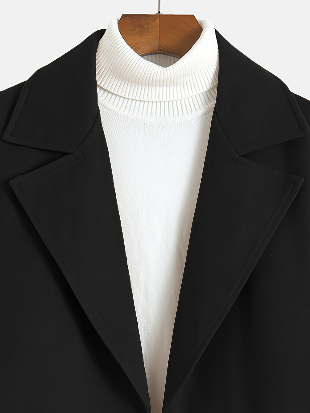 Veste, tweed, à revers, bleu marine, photo 9