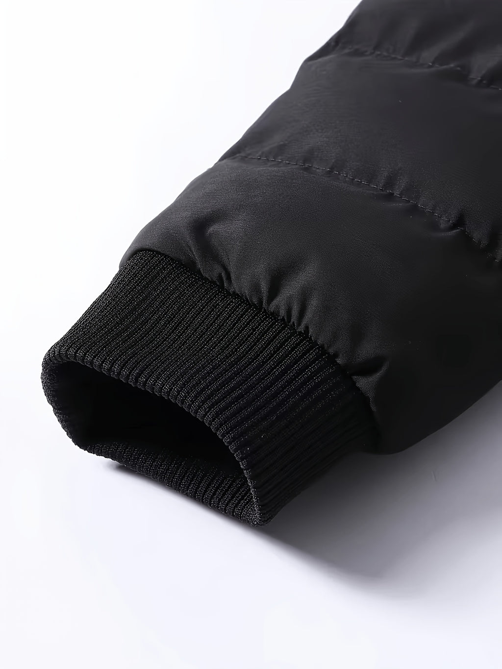 Manteau matelassé pour homme, capuche amovible, à col montant