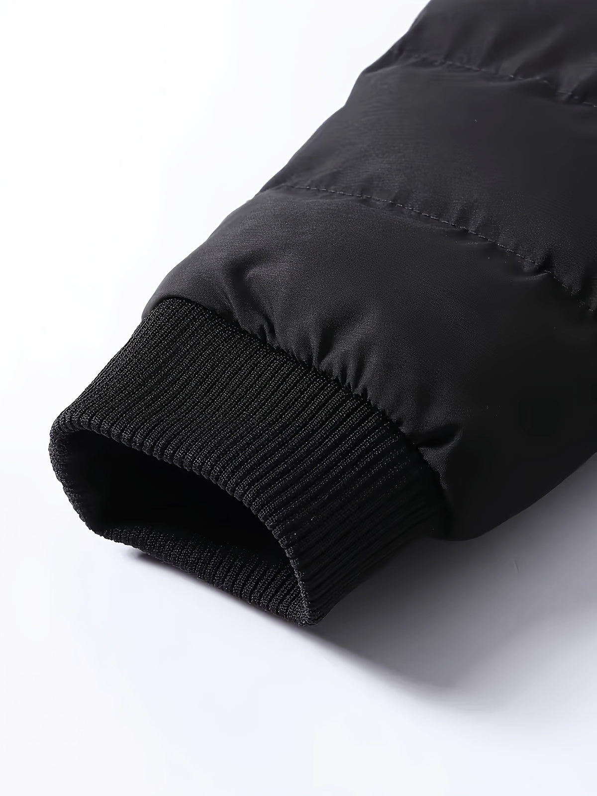 Manteau matelassé pour homme, capuche amovible, à col montant