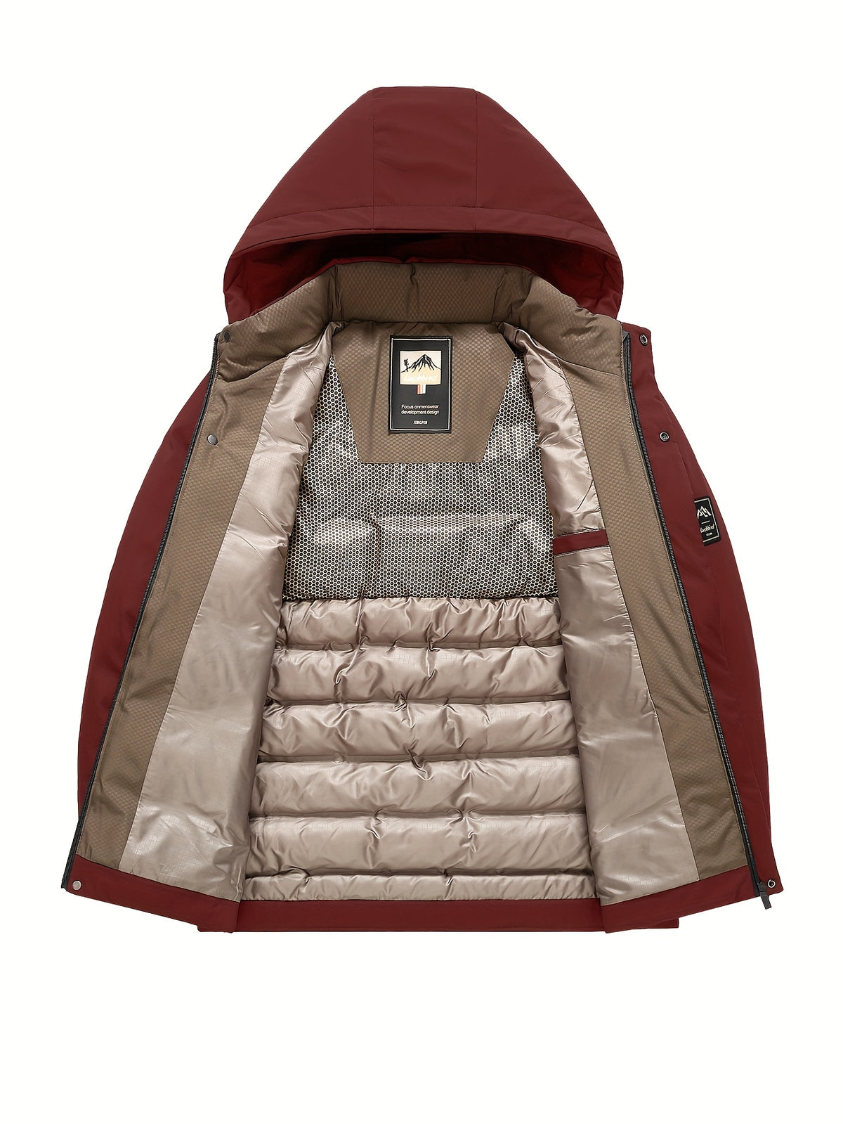 Veste pour homme, coupe-vent, à capuche, rouge