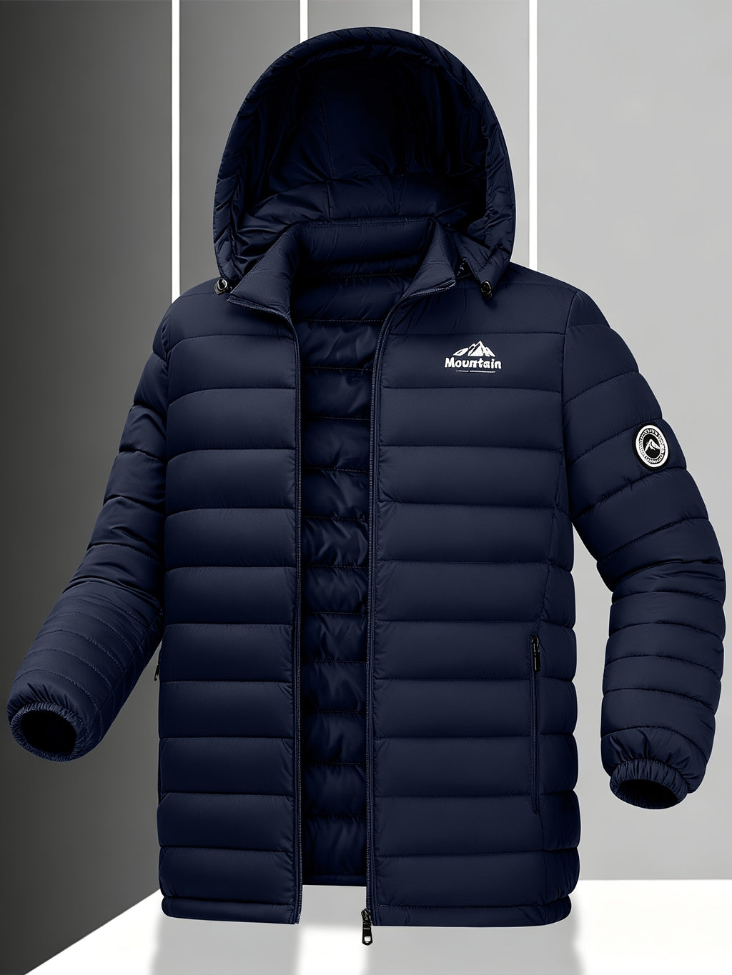Veste matelassée pour homme, imperméable, à capuche