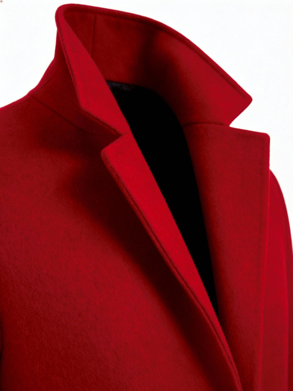 Trench pour homme, à revers, rouge