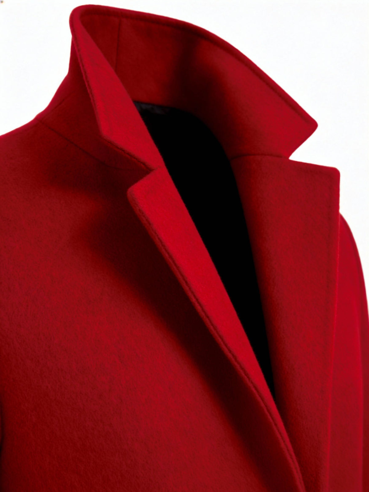 Trench pour homme, à revers, rouge
